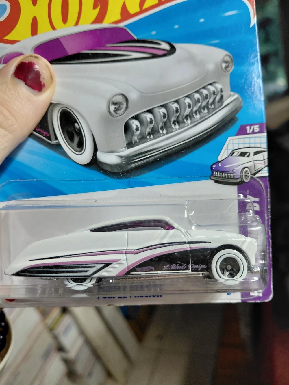 Hot Wheels Purple Passion (White variant) from the HW Designed By series (1/5, n